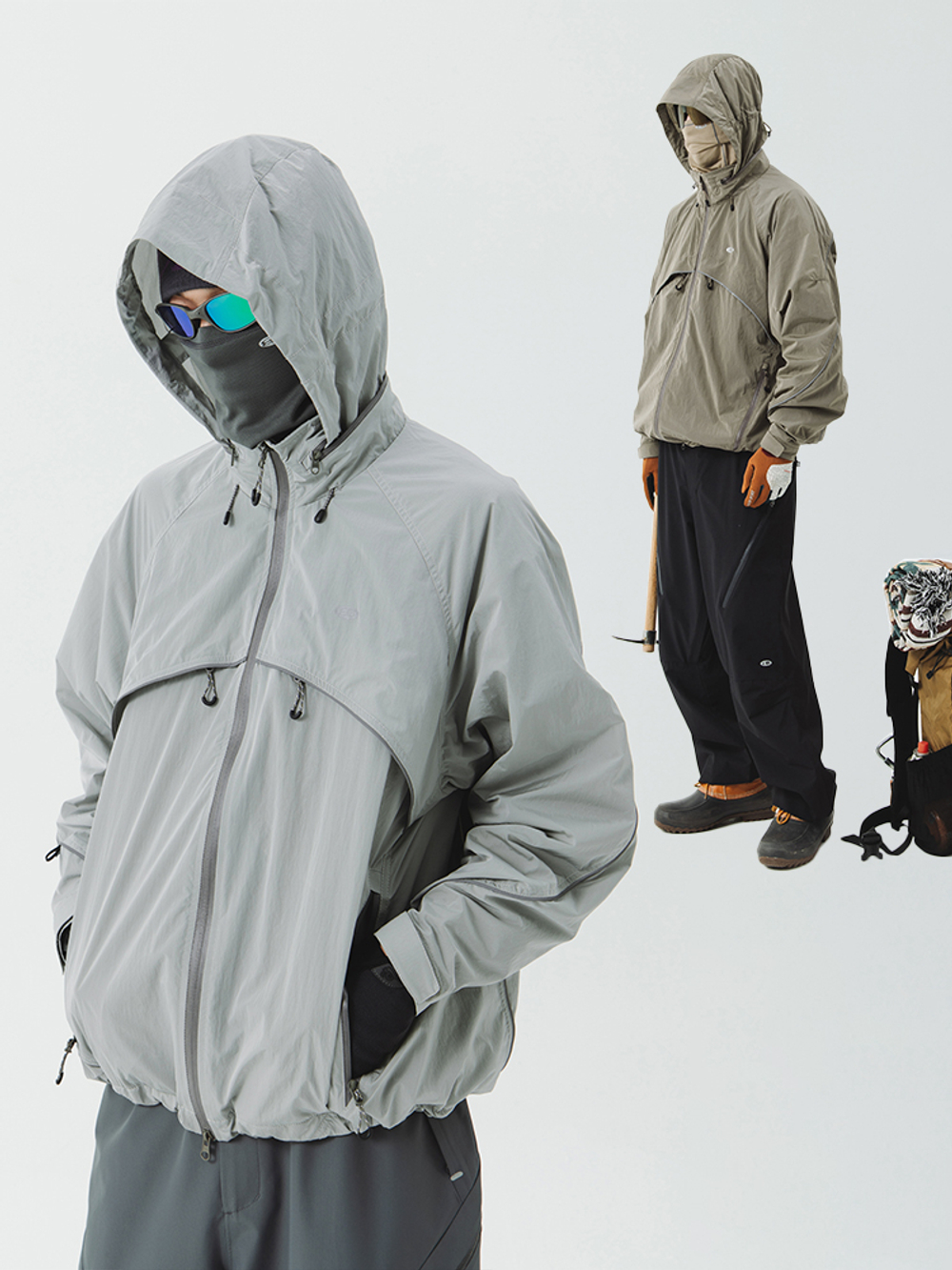 Куртка Nothomme Blue Reflective Stand-Up Cycling Jacket Gray