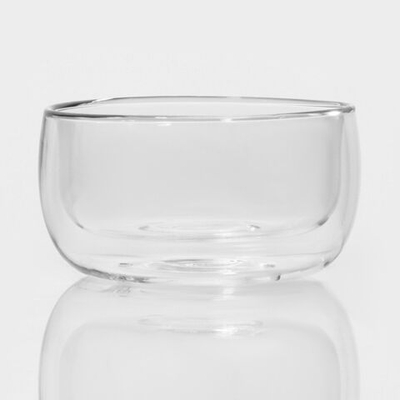 Пиала стеклянная (чаша) Magistro «Дуо», 300 мл, 11,5×6 см, с двойными стенками