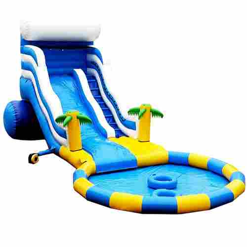 Надувная водная горка с круглым бассейном «Пляжный оазис», 15*7*6 м