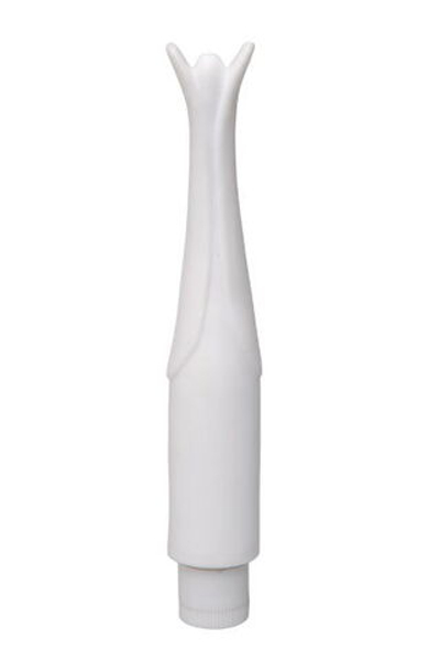 Белый вибратор Wild Flower - 12 см.