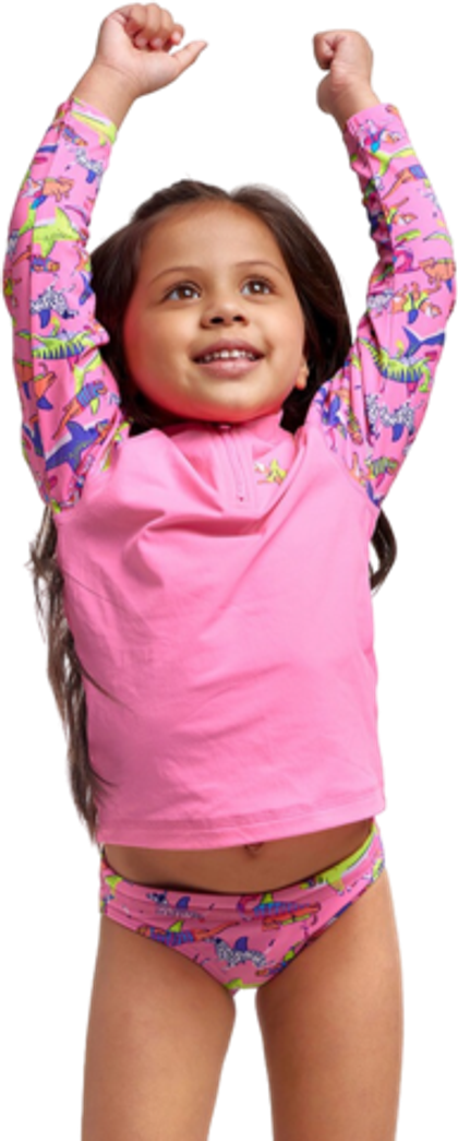Купальник FUNKITA Toddler Girl's Learner Lane Zippy Rashie & Brief