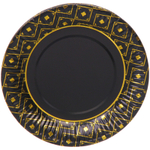 Тарелка бумажная 18 см в наборе 10 шт «Элегант», черный