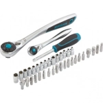 Набор инструментов, 1/4", 1/2", CrV, 120 зубьев, 101 предмет Gross