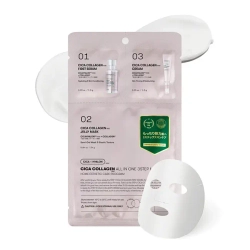 VT Cosmetics Cica Collagen Shot All In One 3 step Mask трехступенчатый набор для лица с коллагеном