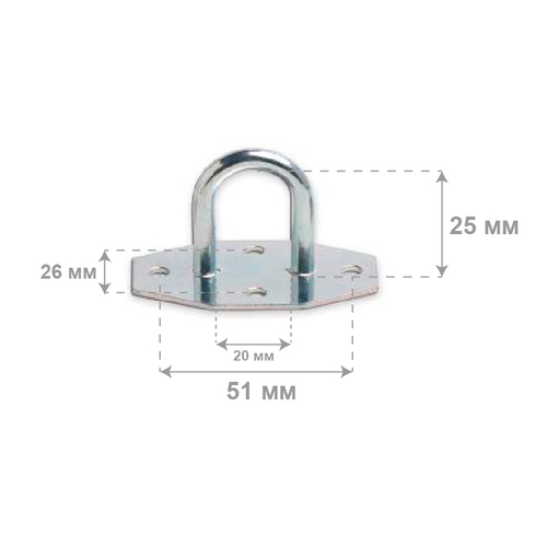 Скоба бортовая h=25 мм 100 шт.