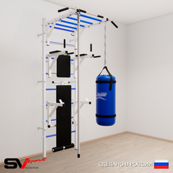 Шведская стенка Sv Sport 5601 (Турник рукоход/Брусья/Стойка/Скамья/Канат/Цепь/Мешок 15кг)