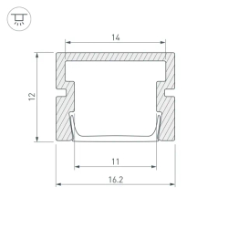 Профиль PDS-SM-3000 ANOD BLACK (Arlight, Алюминий) 037947