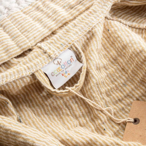 Детский халат Melinda из органического муслина | желтый