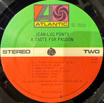 Виниловая пластинка Jean-Luc Ponty ‎– A Taste For Passion LP