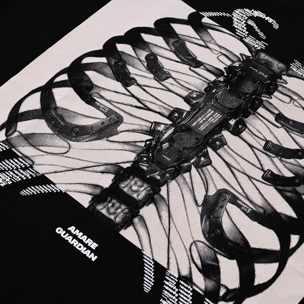 Футболка Heartz «Rays» Layered Kimono Black