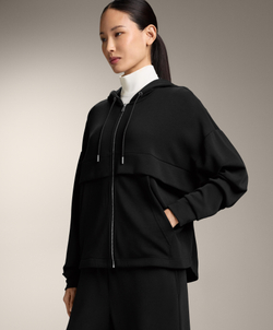 Oysho Толстовка на молнии из мягкого модала, черный