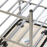 Полка для обуви, мет-л, 3 секц, 44х33х50 см, с сиден, сер, Nika, Б1/С