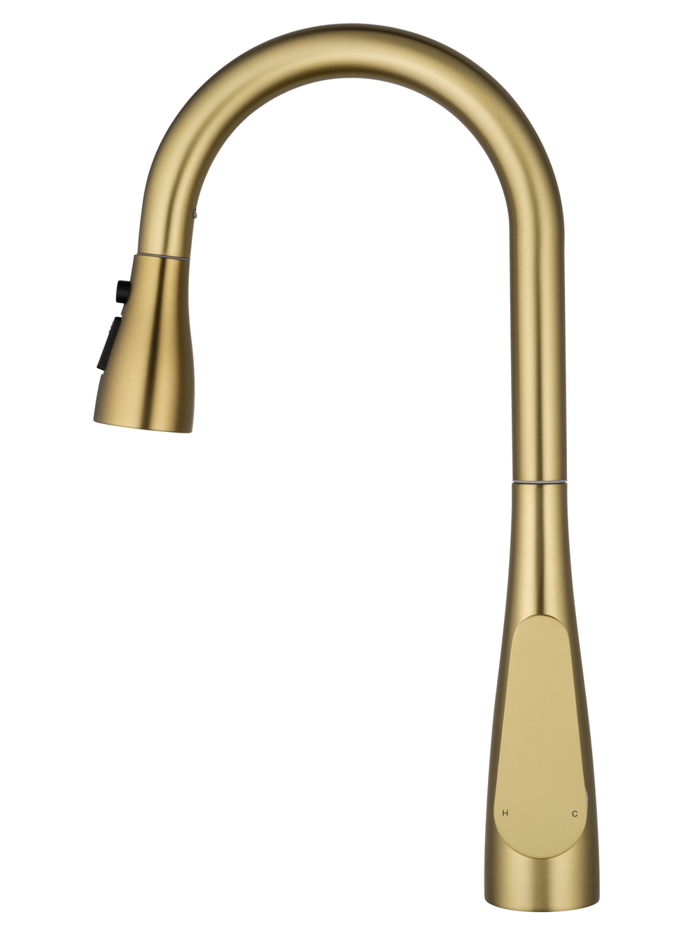 Смеситель для кухни с выдвижным изливом WONZON & WOGHAND, Брашированное золото (WW-121E201B-BG)