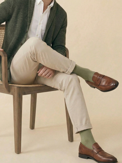 Носки высокие мужские, набор 3 пары, шалфей