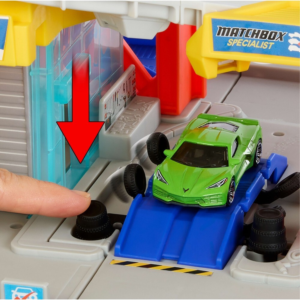 Matchbox - Турбо Циклон автомойка + игрушечная машинка JGB68