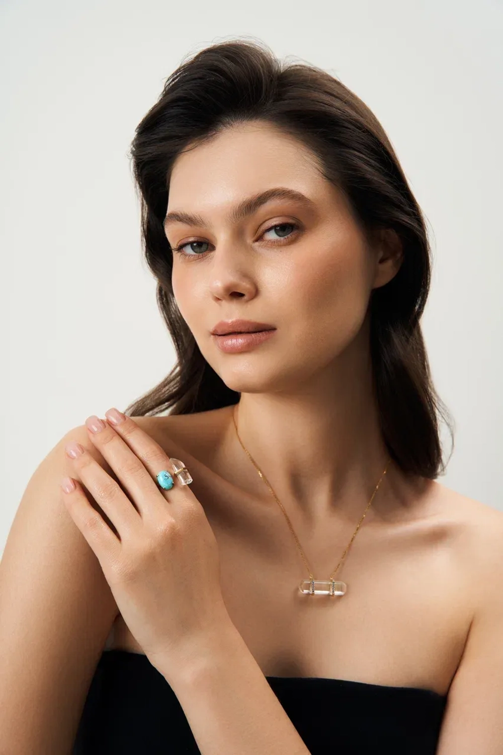 Подвеска Crystal с танзанитами