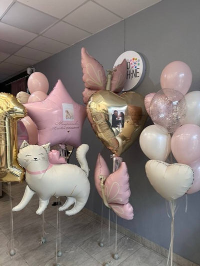 Набор шаров пудровый #67