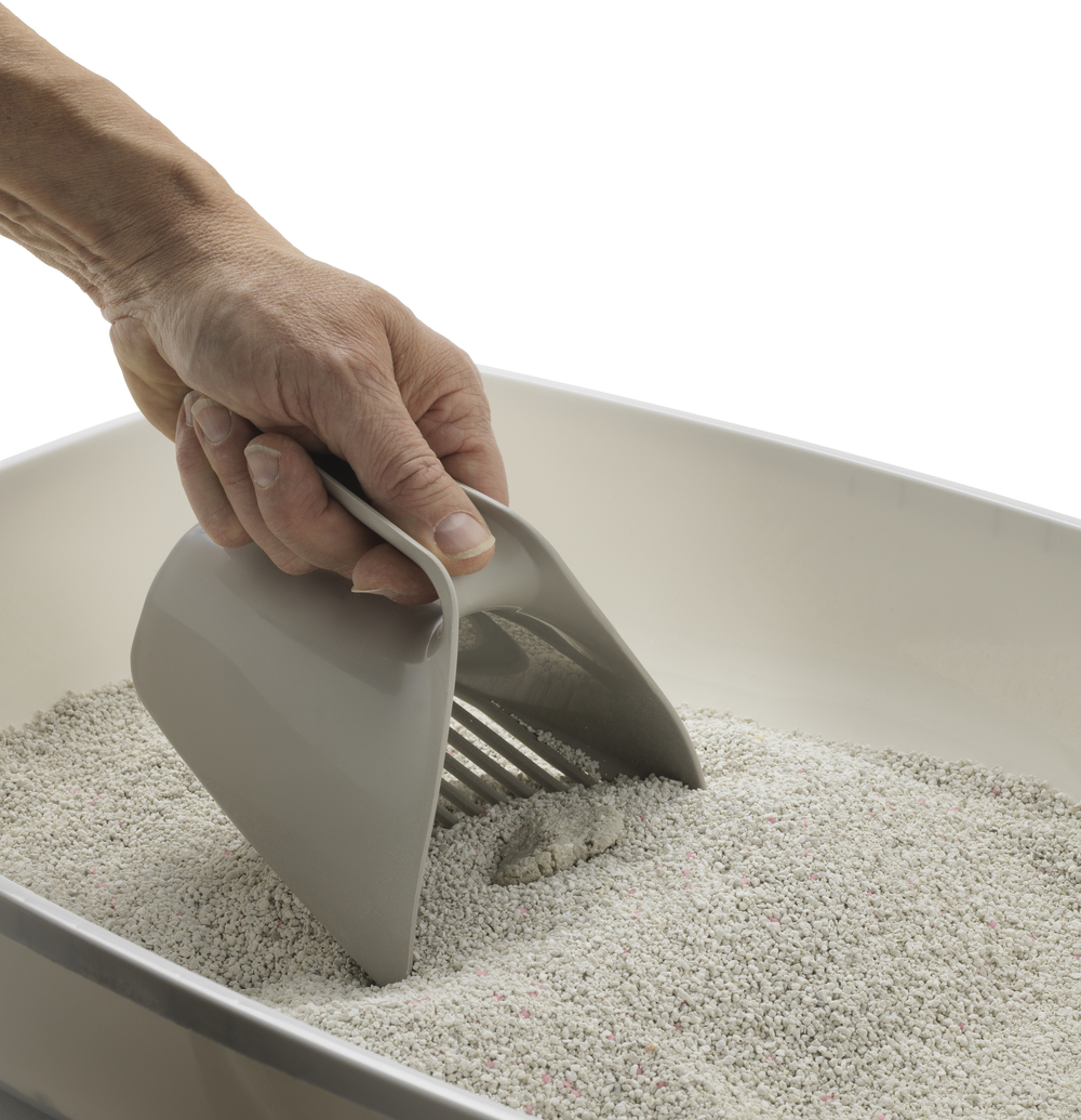 Совок для кошачьего туалета, серый, Flamingo