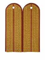 Погоны парадные золотые металлизированные МЧС один просвет