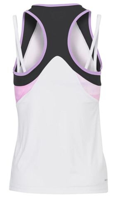 Женский топ теннисный Lotto Top Ten W III Tank PRT PL - bright white/bellflo