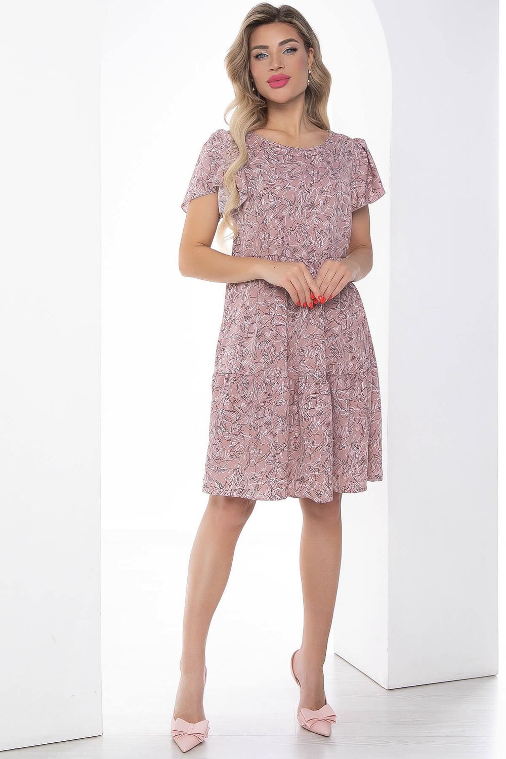Платье "Ветер перемен" (пыльная роза) П9057 LT Collection