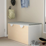 Шкаф детский - IKEA SMÅSTAD/SMASTAD, 90x50x48 см, белый/светло-коричневый, СМОСТАД ИКЕА