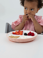 Фарфоровая тарелка секционная на силиконовой присоске, Cotton candy