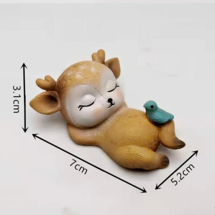 Форма силиконовая 3D "Олененок с птичкой"