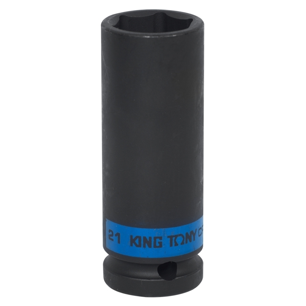 KING TONY (443521M) Головка торцевая ударная глубокая шестигранная 1/2", 21 мм