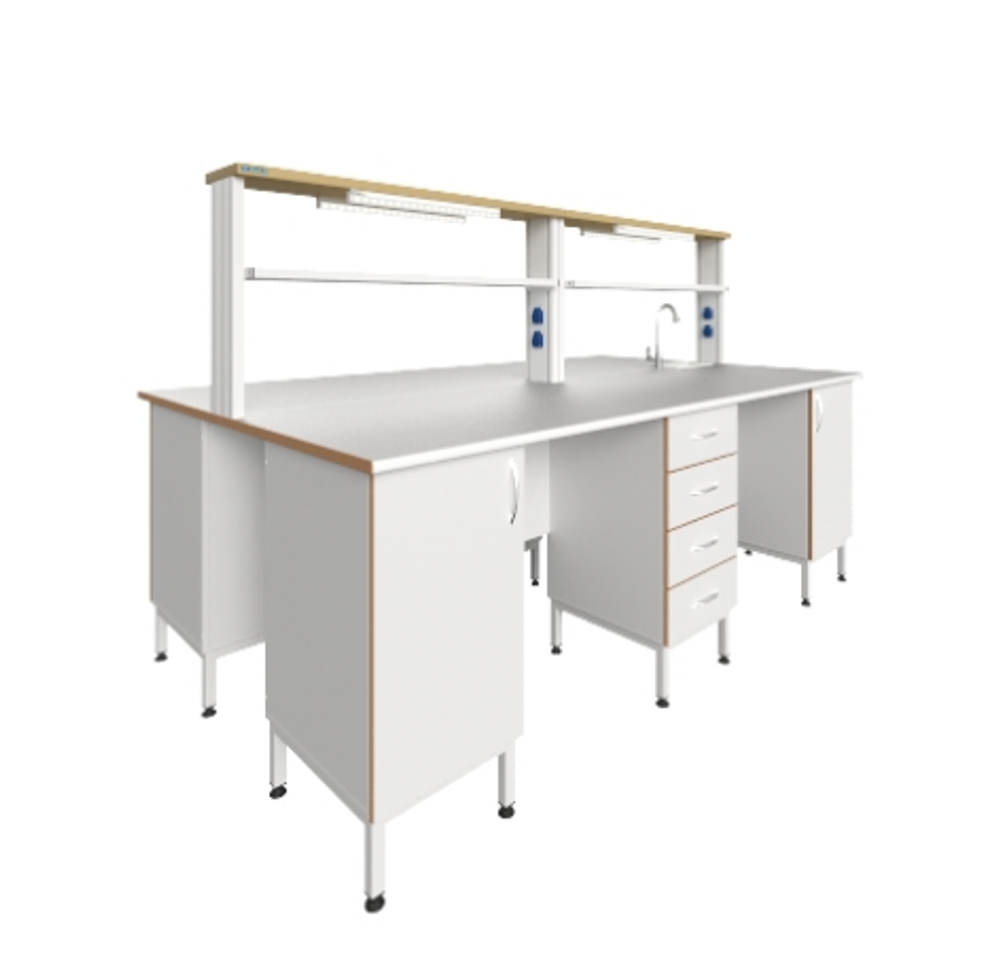Стол островной химический с рабочей поверхностью из ламината