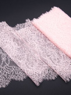 01-11 Кружево шантильи 23 см, цветочно-розовый