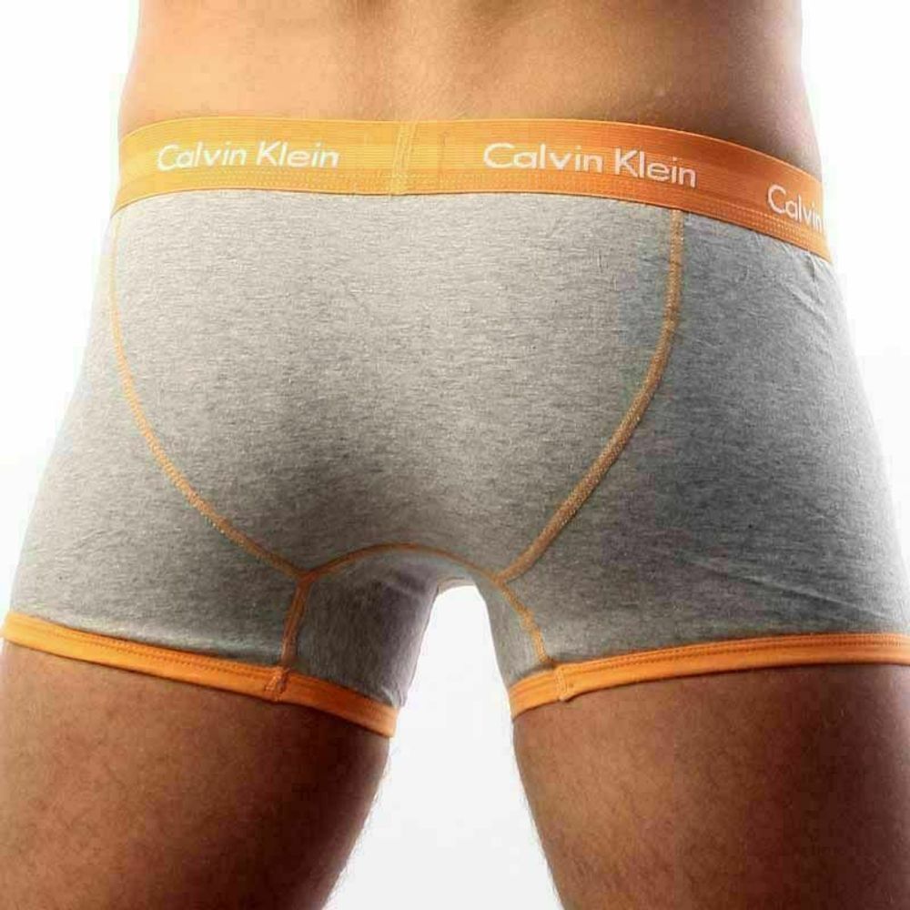Мужские трусы хипсы серые Calvin Klein Brief 365 Grey-Orange