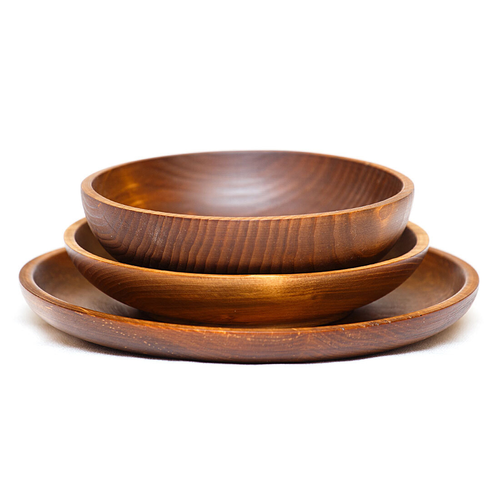 Набор деревянных тарелок Art of Siberia из сибирской пихты 3 шт. TN36