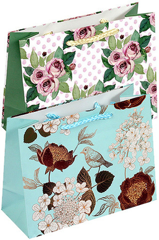 Сумка лам.17*13*7см  гор.Цветочный микс 1шт