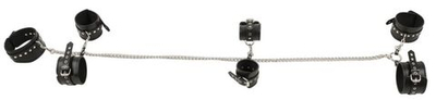 Черный бондажный комплект с цепями (Цвет: черный)