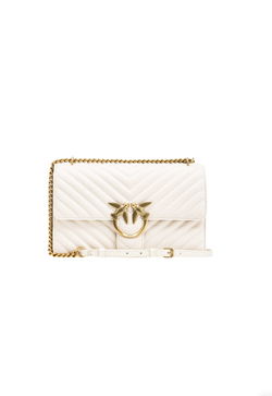 MINI LOVE BAG ONE CHEVRON - white/antique gold