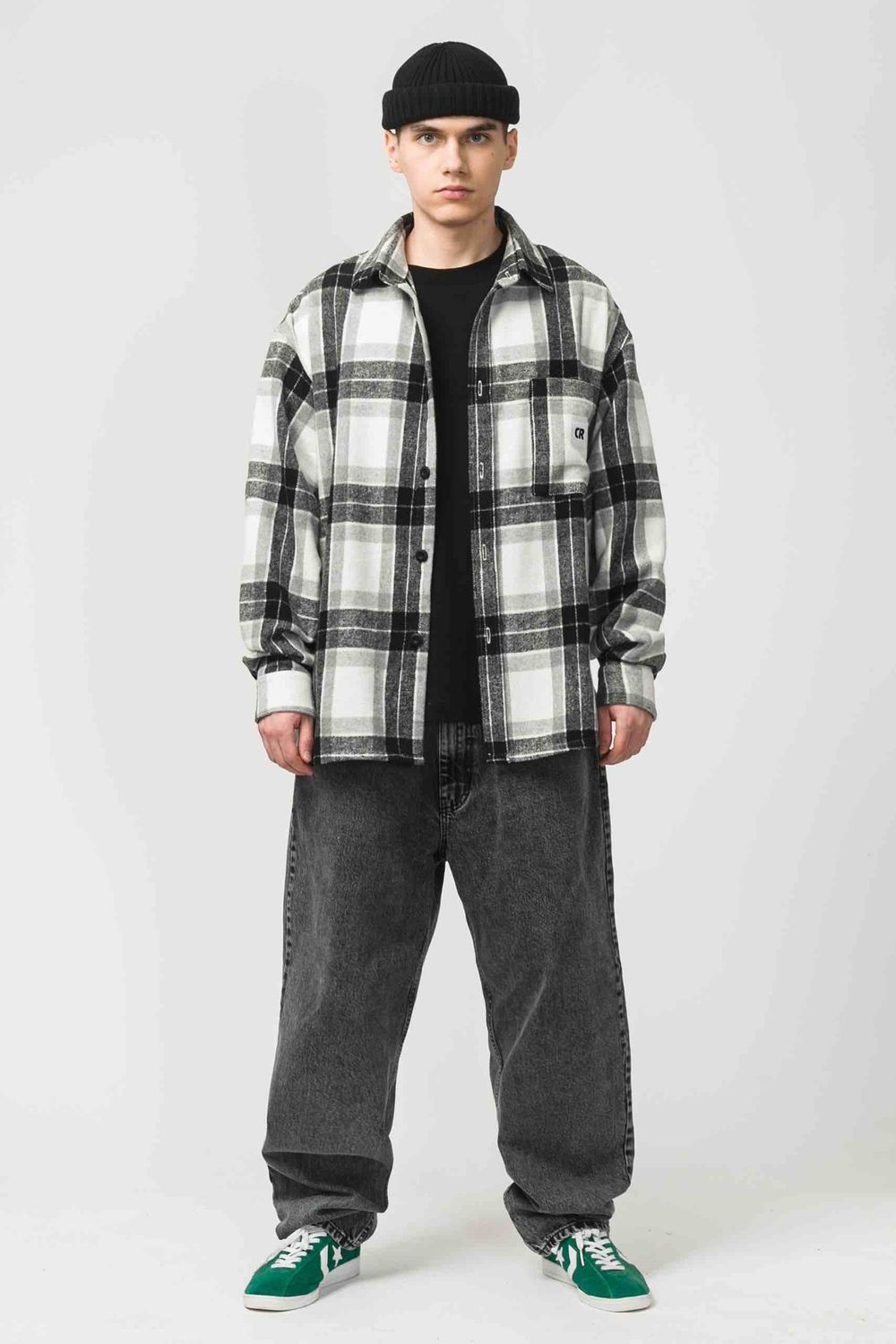 Рубашка Codered Harbor Wide Молочный/Черный/Серый