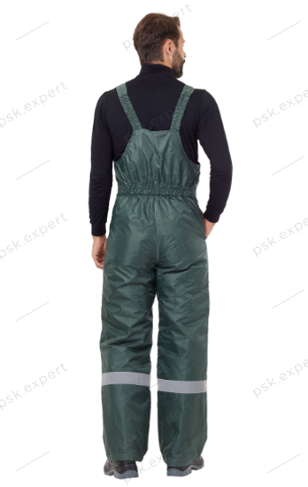 Костюм зимний "Комфорт" полукомбинезон (т.зеленый/неоновый)