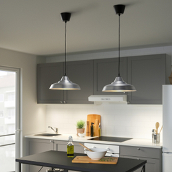 IKEA TRETTIOEN  (ИКЕА ТРЕТТИОЕН)  -  Подвесной светильник, серебро, 38 см