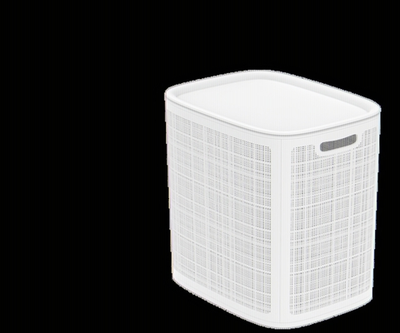 Корзина для белья Лён 75л 43*32,1*60см белый