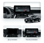 Магнитола Toyota Venza 2, Harrier 4 XU80 2020+ (экран климата снизу, рамка LUX) - FarCar монитор 12.3" 2K QLED на Android 14, TS10, CarPlay, 4G SIM-слот