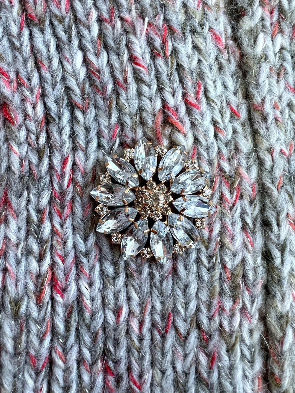 Пуговица со стразами 38 мм