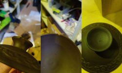 268004Y1 УЦЕНКА Гайвань серия-КРЕСТЬЯНСКАЯ "Орнамент" 150 мл, керамика коричневый