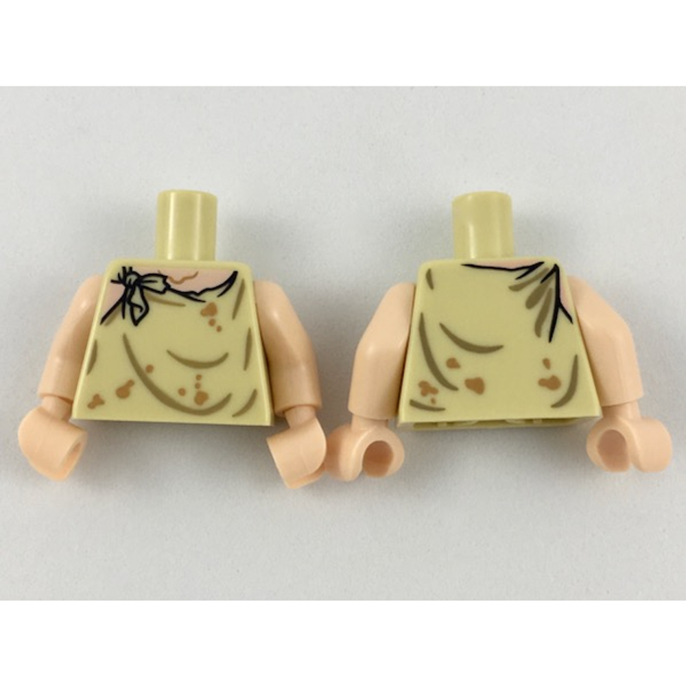 Рубашка на торсе изодрана в клочья, Шея цвета светлой нуги, Темно-коричневые складки, Узор в виде пятен цвета средней нуги / Руки цвета светлой нуги / Кисти рук цвета светлой нуги 973pb3249c01