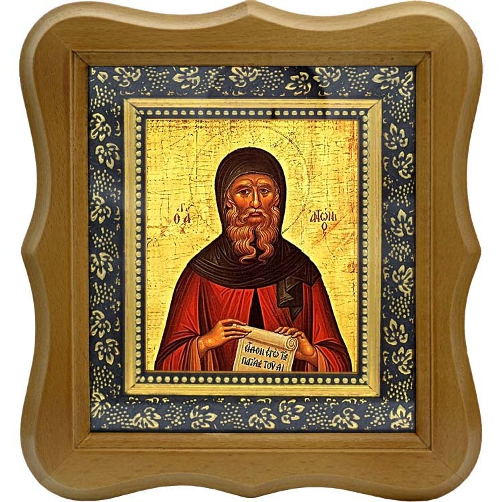 Антоний Великий Святой преподобный. Икона на холсте.