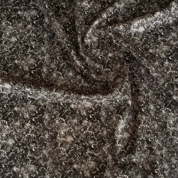 ВИТИЕВАТЫЙ УЗОР, серо-черный - 100% ХЛОПОК 1