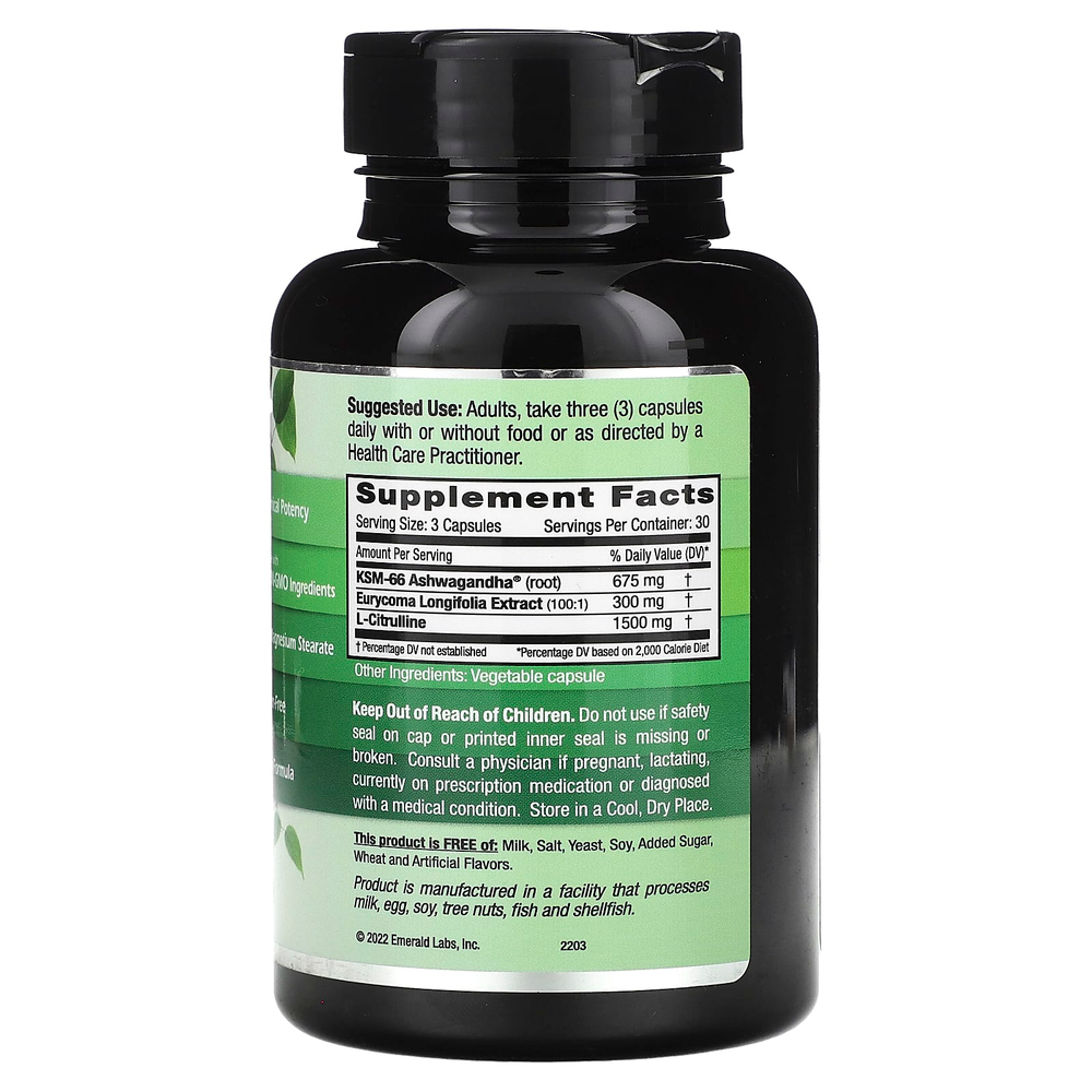 Emerald Laboratories, Testosterone Health, 90 растительных капсул