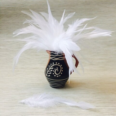 Перья петуха белые 7 - 13 см. 20 шт.