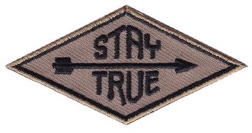 Нашивка - Будь настоящим (бежевый) Stay true