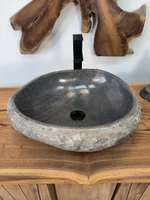 Раковина из речного камня RS-65884 46х44х15 из натурального камня